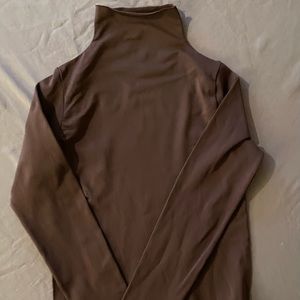 Skims Essential Mock Neck, Long Sleeve Bodysuit